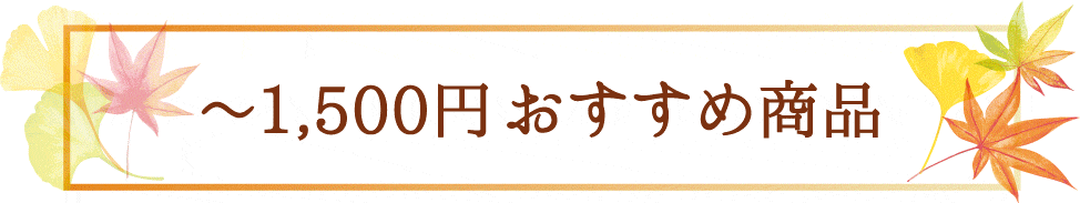 ～1,500円 おすすめ商品