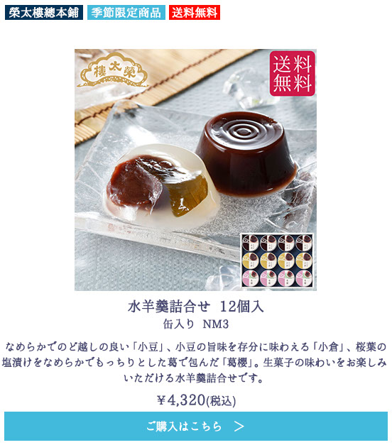 水羊羹詰合せ 12個入 缶入り NM3【送料無料】
