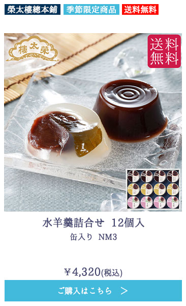 水羊羹詰合せ 12個入 缶入り NM3【送料無料】